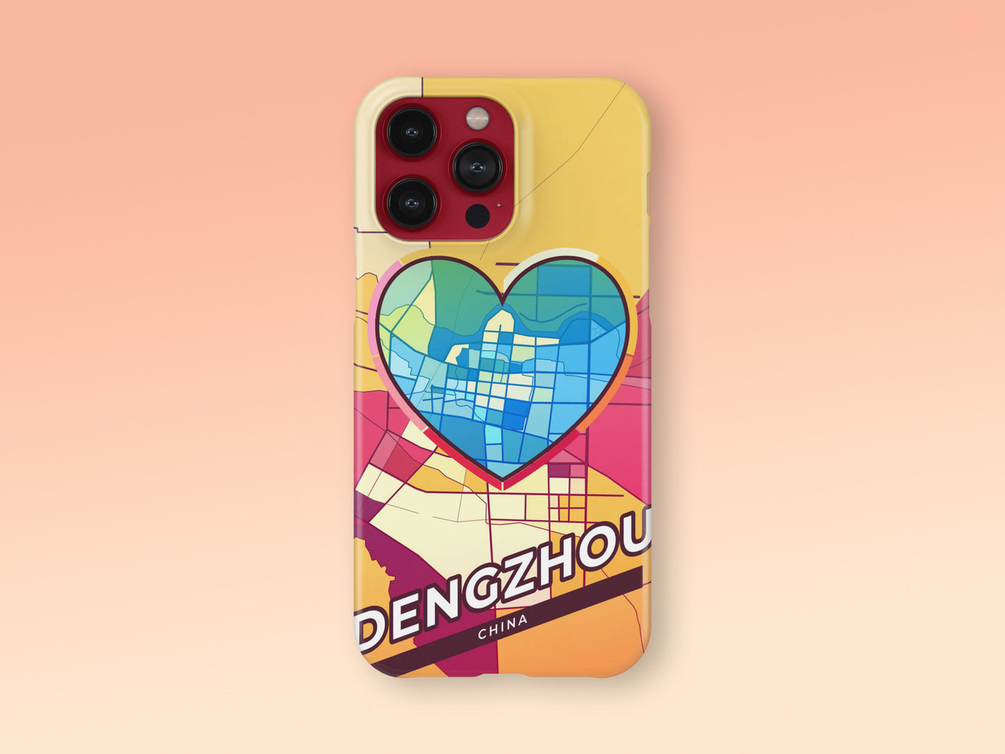Dengzhou China slim phone case with colorful icon. Birthday, wedding or housewarming gift. Couple match cases. 2