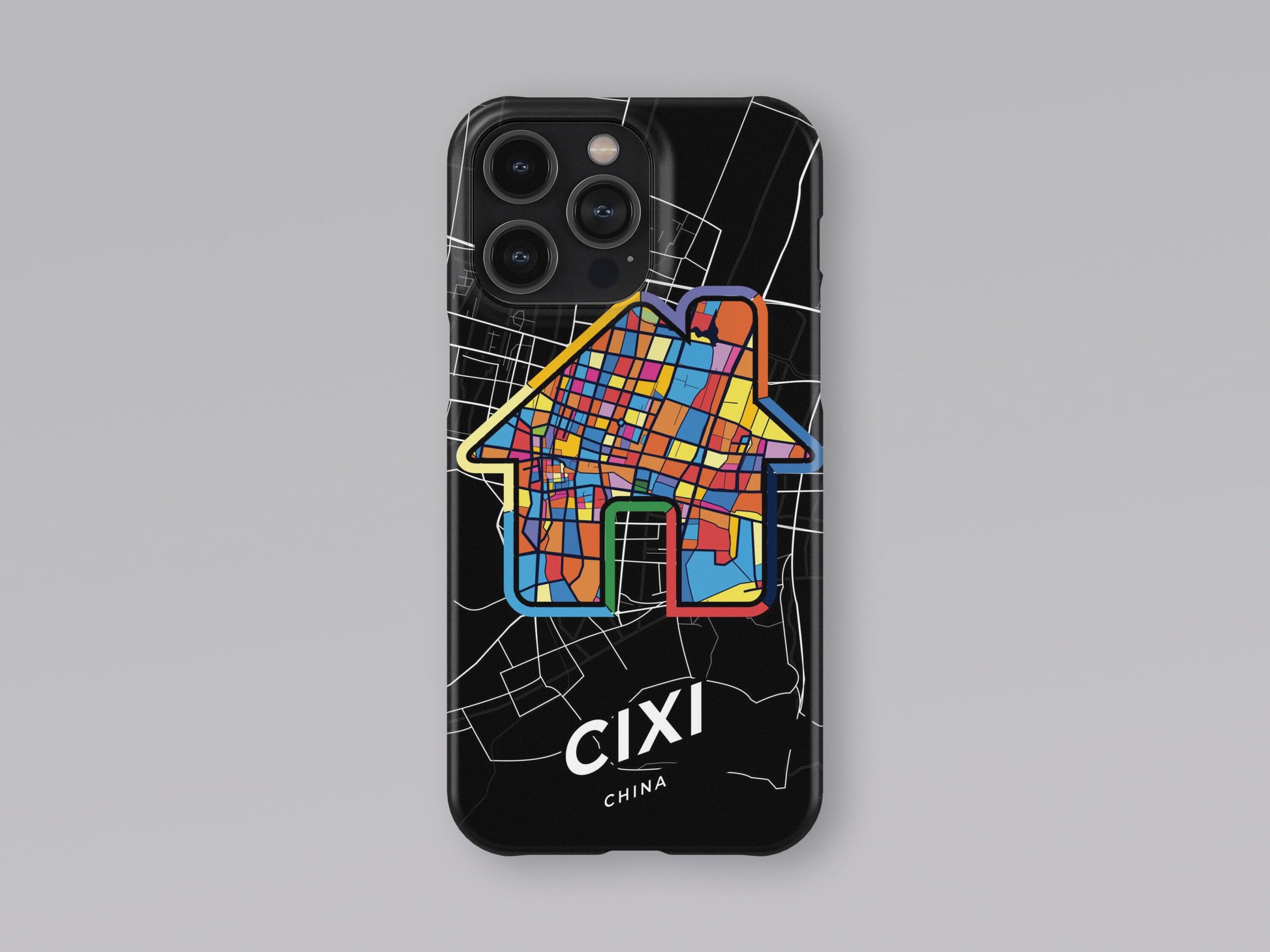 Cixi China slim phone case with colorful icon. Birthday, wedding or housewarming gift. Couple match cases. 3