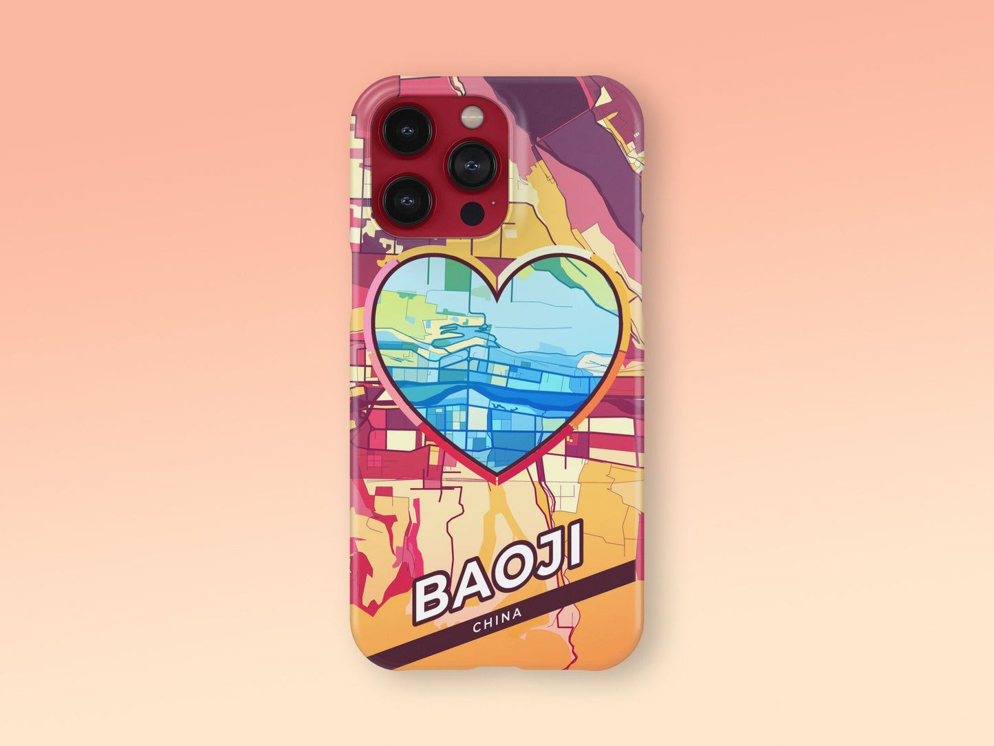 Baoji China slim phone case with colorful icon. Birthday, wedding or housewarming gift. Couple match cases. 2