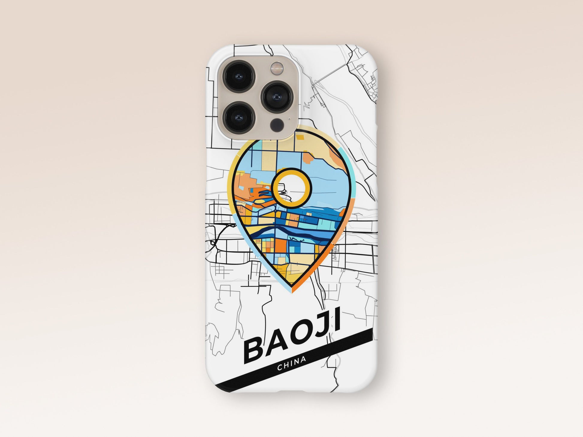 Baoji China slim phone case with colorful icon. Birthday, wedding or housewarming gift. Couple match cases. 1