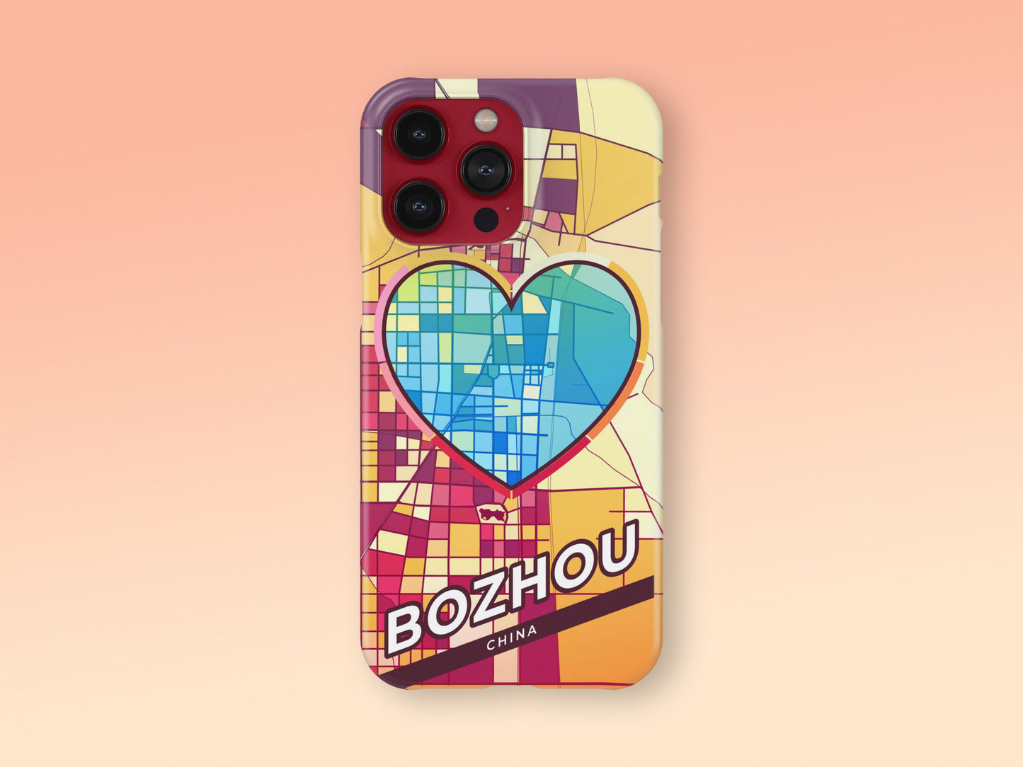 Bozhou China slim phone case with colorful icon. Birthday, wedding or housewarming gift. Couple match cases. 2