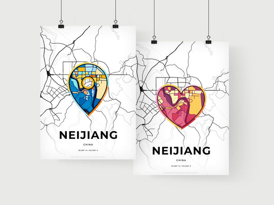 Neijiang China art print for couples