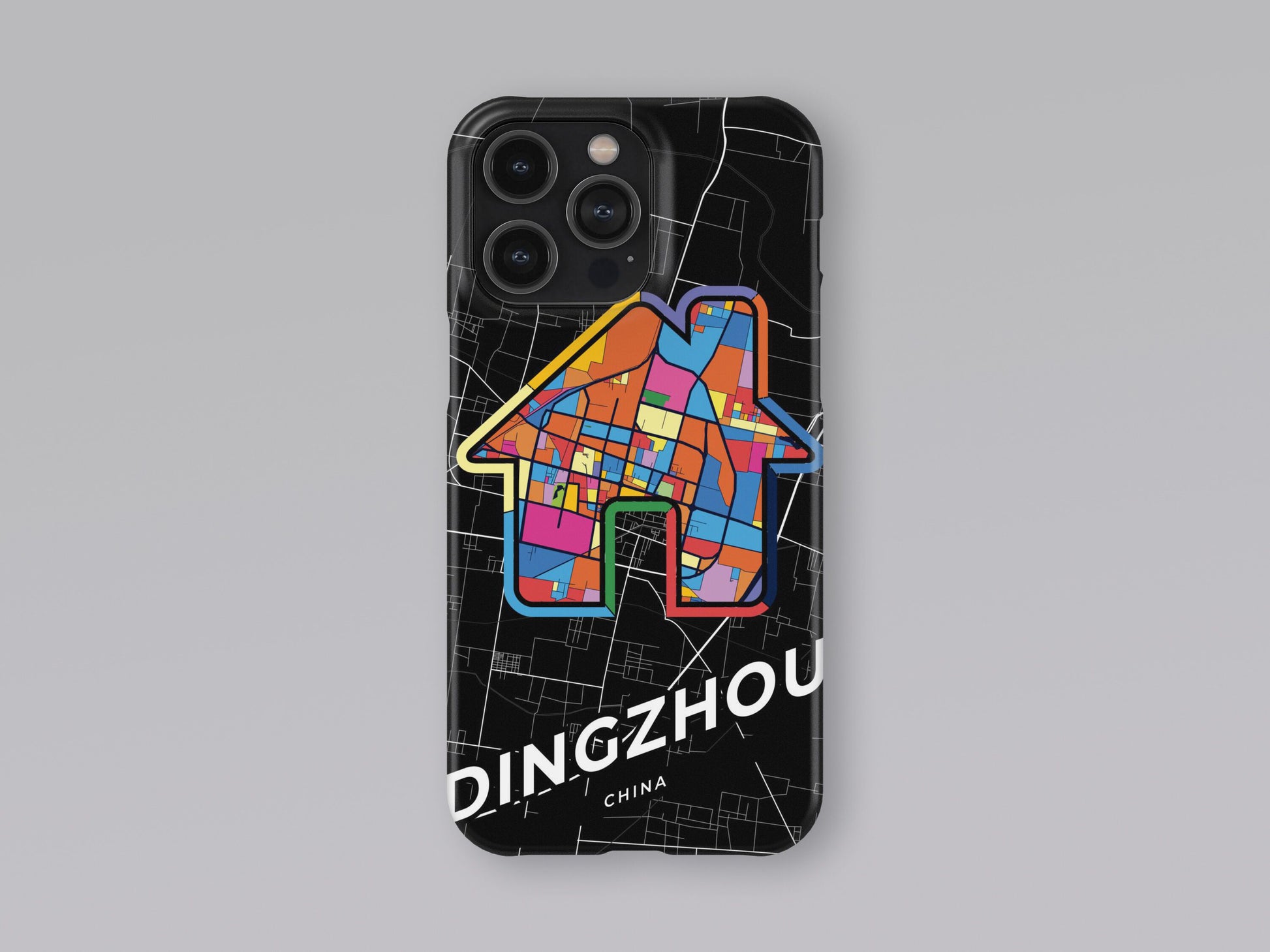 Dingzhou China slim phone case with colorful icon. Birthday, wedding or housewarming gift. Couple match cases. 3