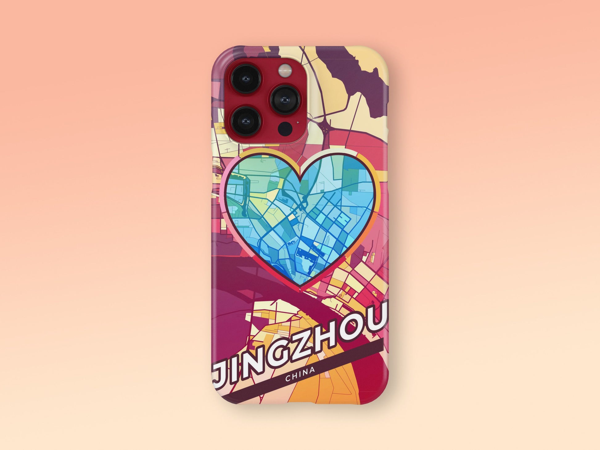Jingzhou China slim phone case with colorful icon. Birthday, wedding or housewarming gift. Couple match cases. 2