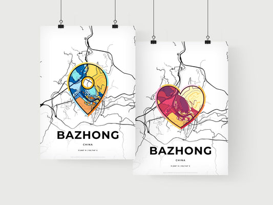 Bazhong China art print for couples
