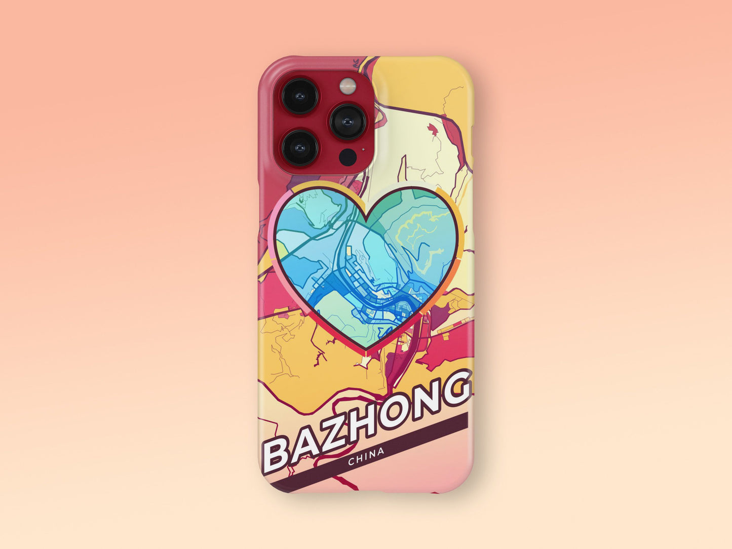 Bazhong China slim phone case with colorful icon. Birthday, wedding or housewarming gift. Couple match cases. 2