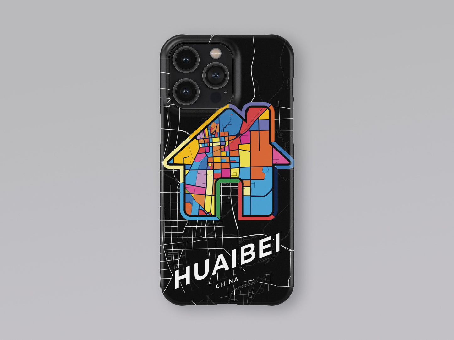 Huaibei China slim phone case with colorful icon. Birthday, wedding or housewarming gift. Couple match cases. 3