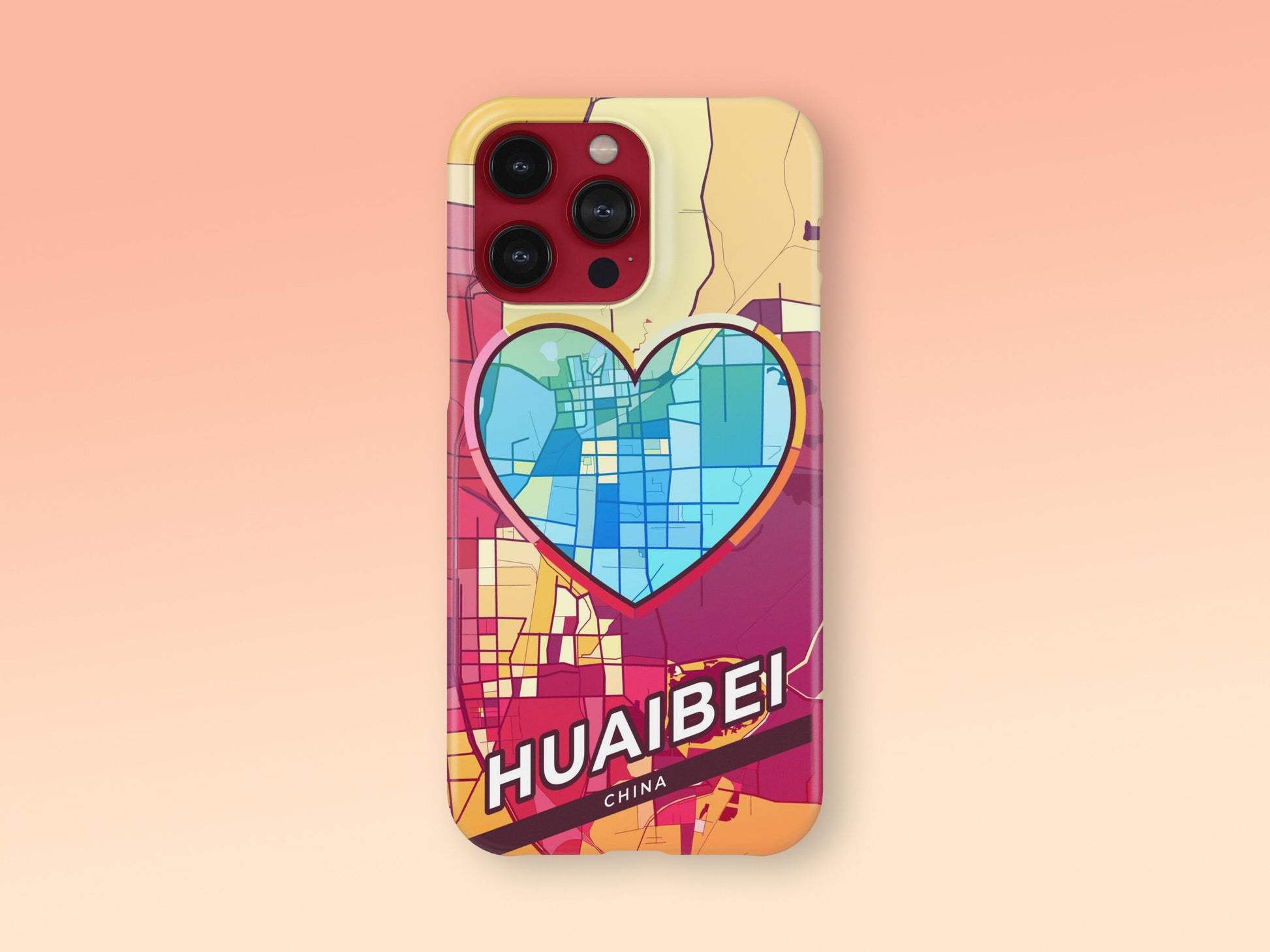 Huaibei China slim phone case with colorful icon. Birthday, wedding or housewarming gift. Couple match cases. 2