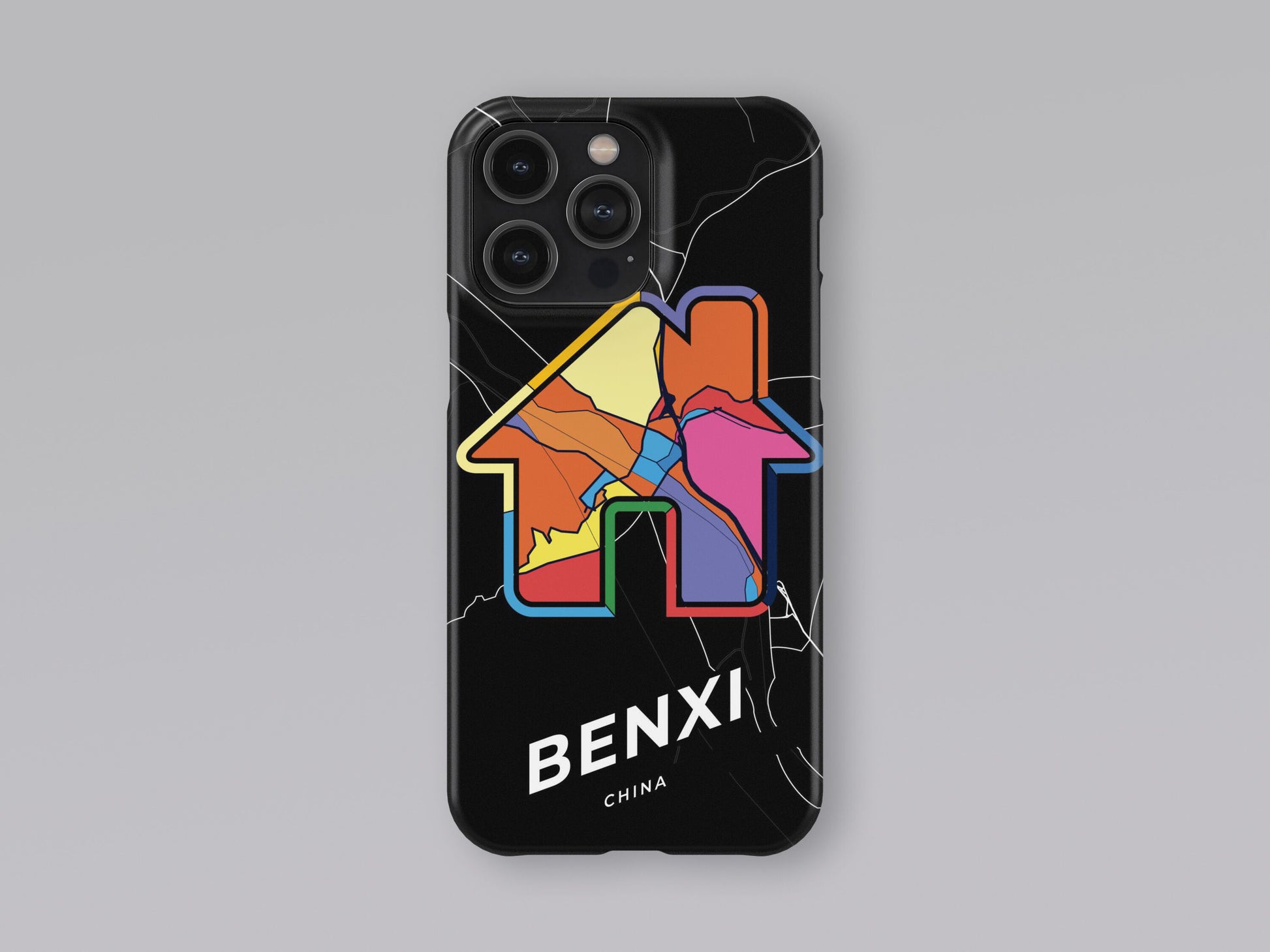 Benxi China slim phone case with colorful icon. Birthday, wedding or housewarming gift. Couple match cases. 3
