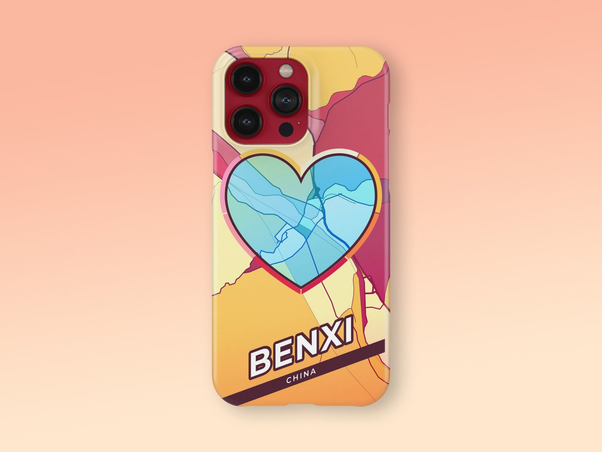 Benxi China slim phone case with colorful icon. Birthday, wedding or housewarming gift. Couple match cases. 2