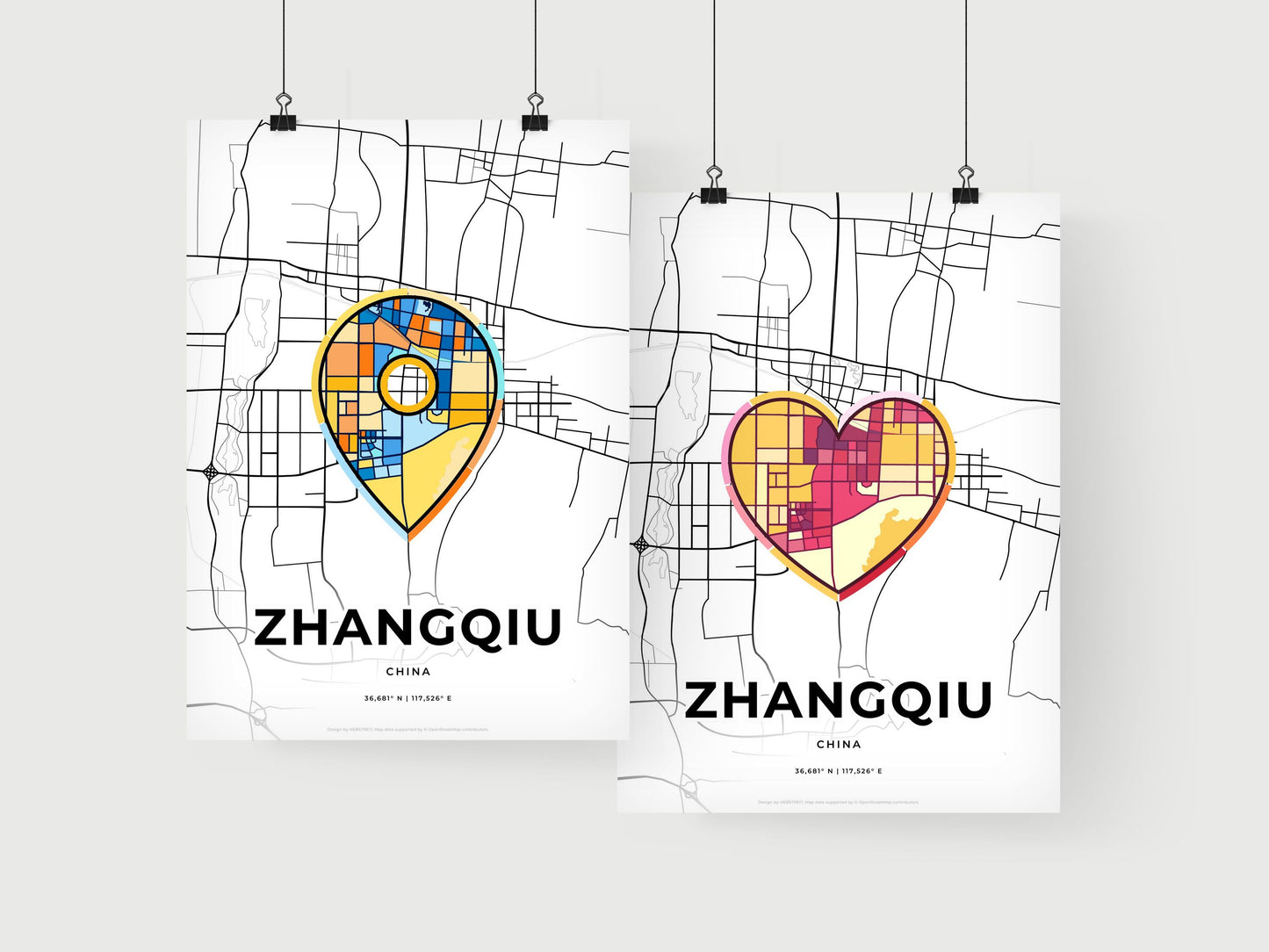 Zhangqiu China art print for couples