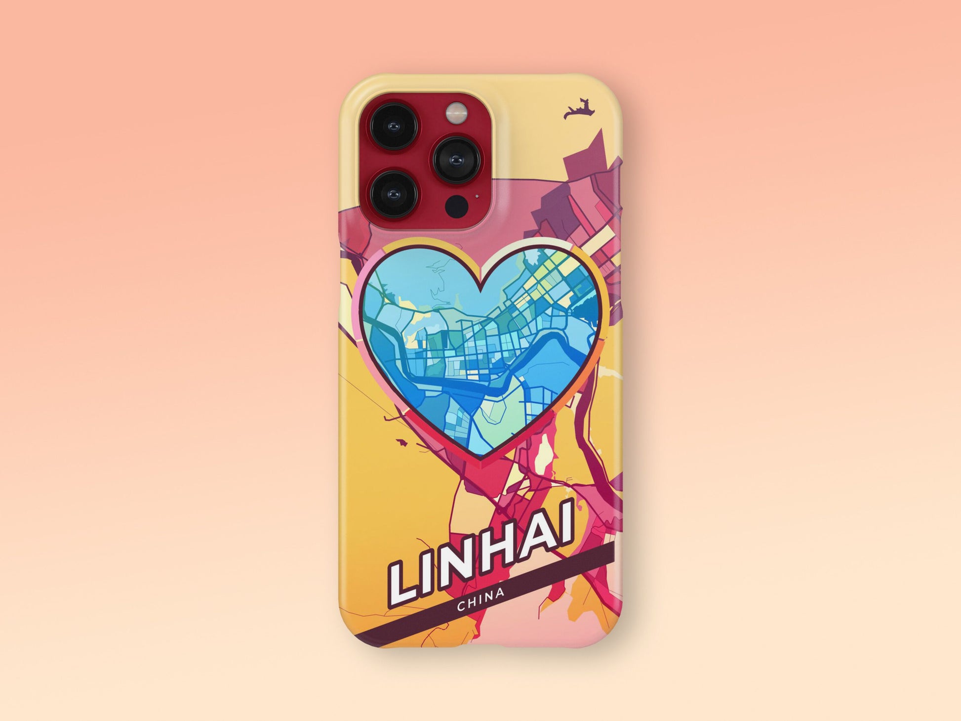 Linhai China slim phone case with colorful icon. Birthday, wedding or housewarming gift. Couple match cases. 2