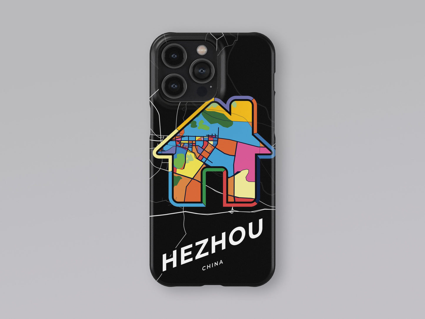 Hezhou China slim phone case with colorful icon. Birthday, wedding or housewarming gift. Couple match cases. 3