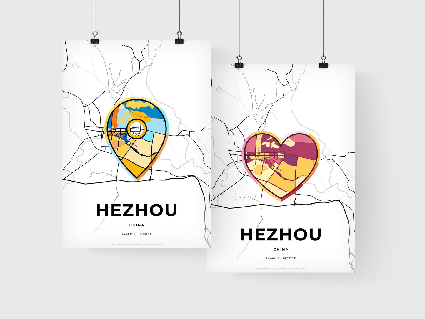 Hezhou China art print for couples