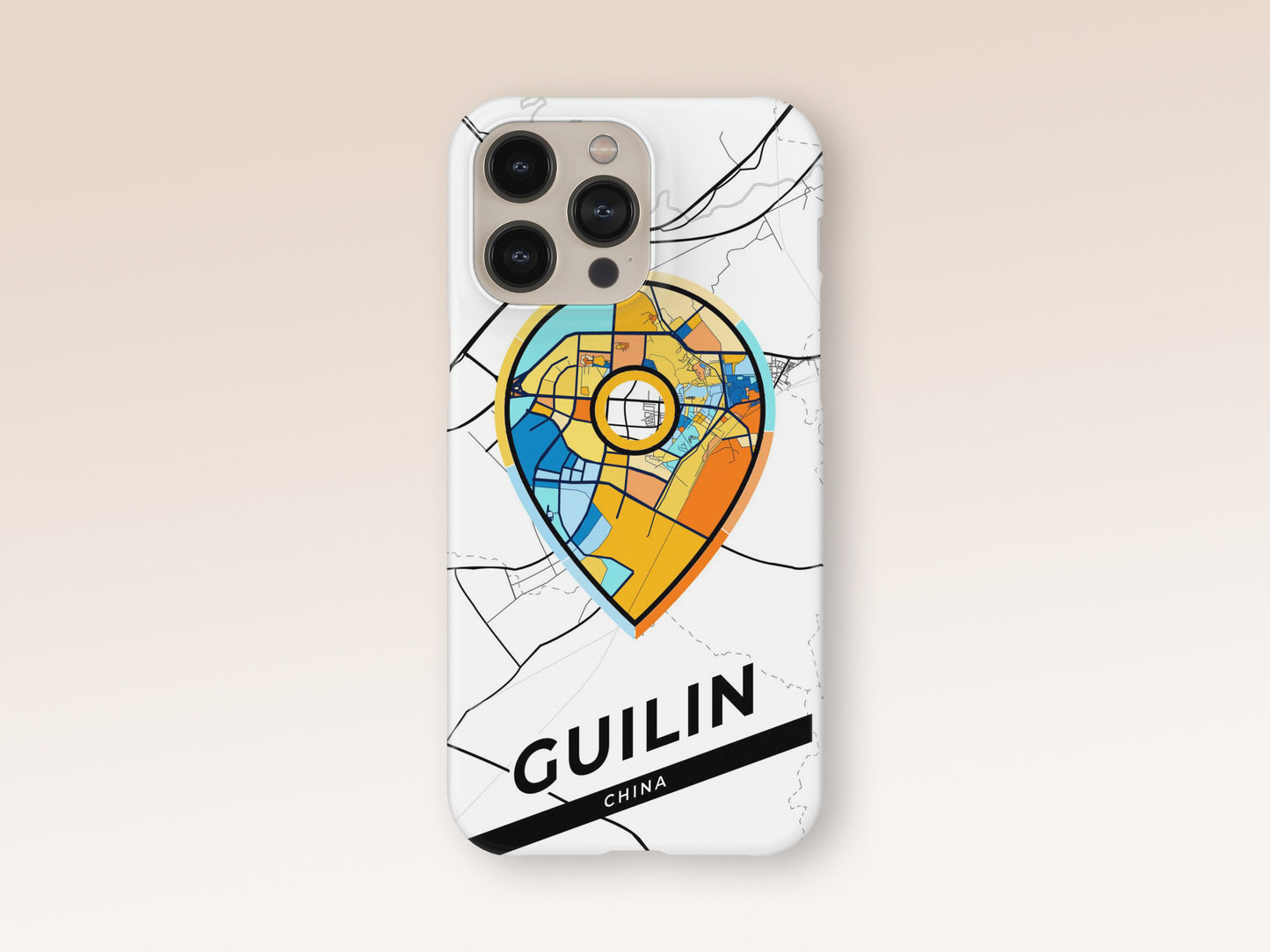 Guilin China slim phone case with colorful icon. Birthday, wedding or housewarming gift. Couple match cases. 1