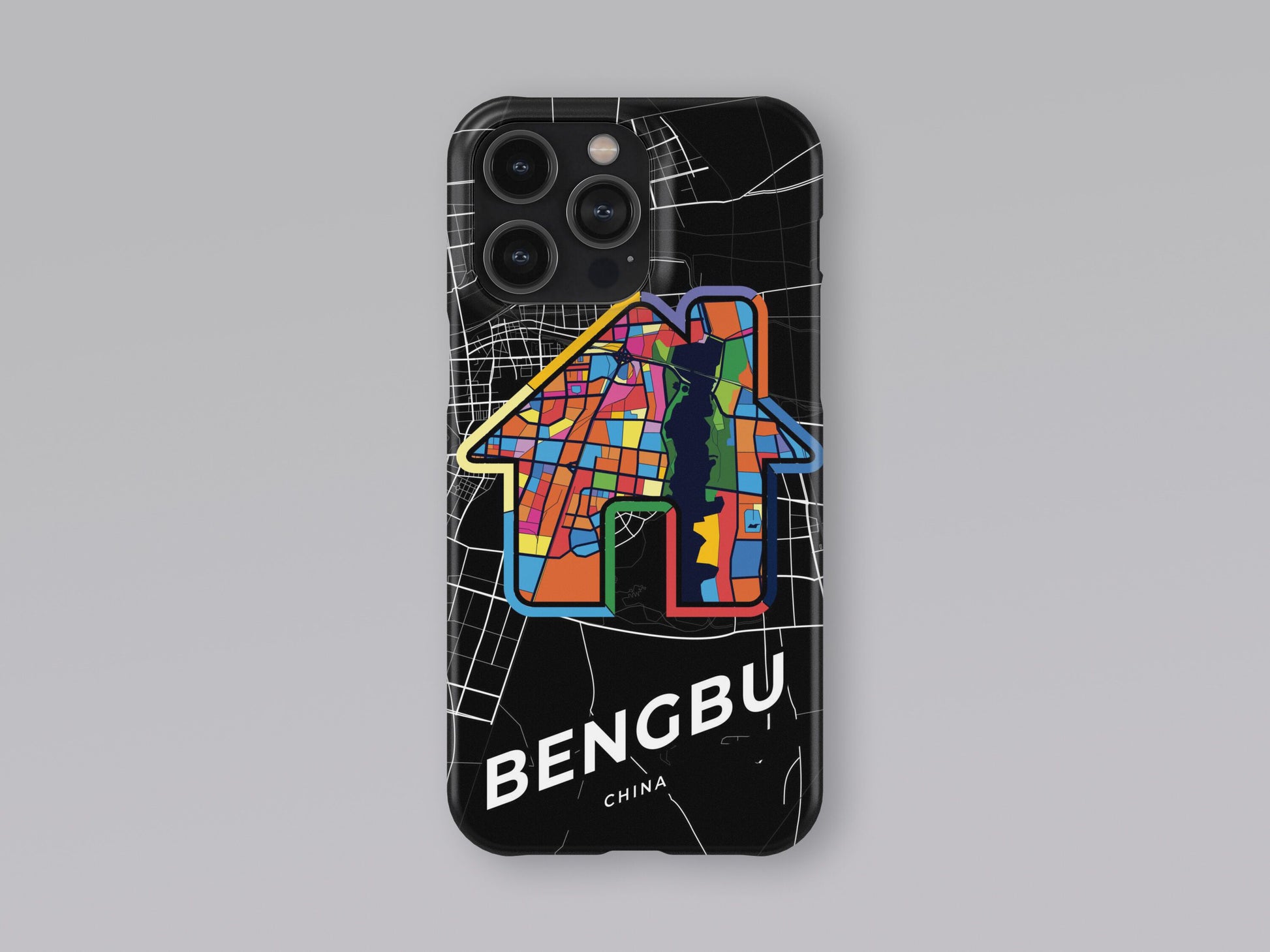 Bengbu China slim phone case with colorful icon. Birthday, wedding or housewarming gift. Couple match cases. 3