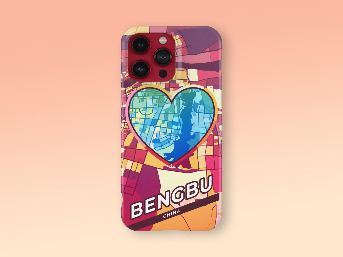 Bengbu China slim phone case with colorful icon. Birthday, wedding or housewarming gift. Couple match cases. 2