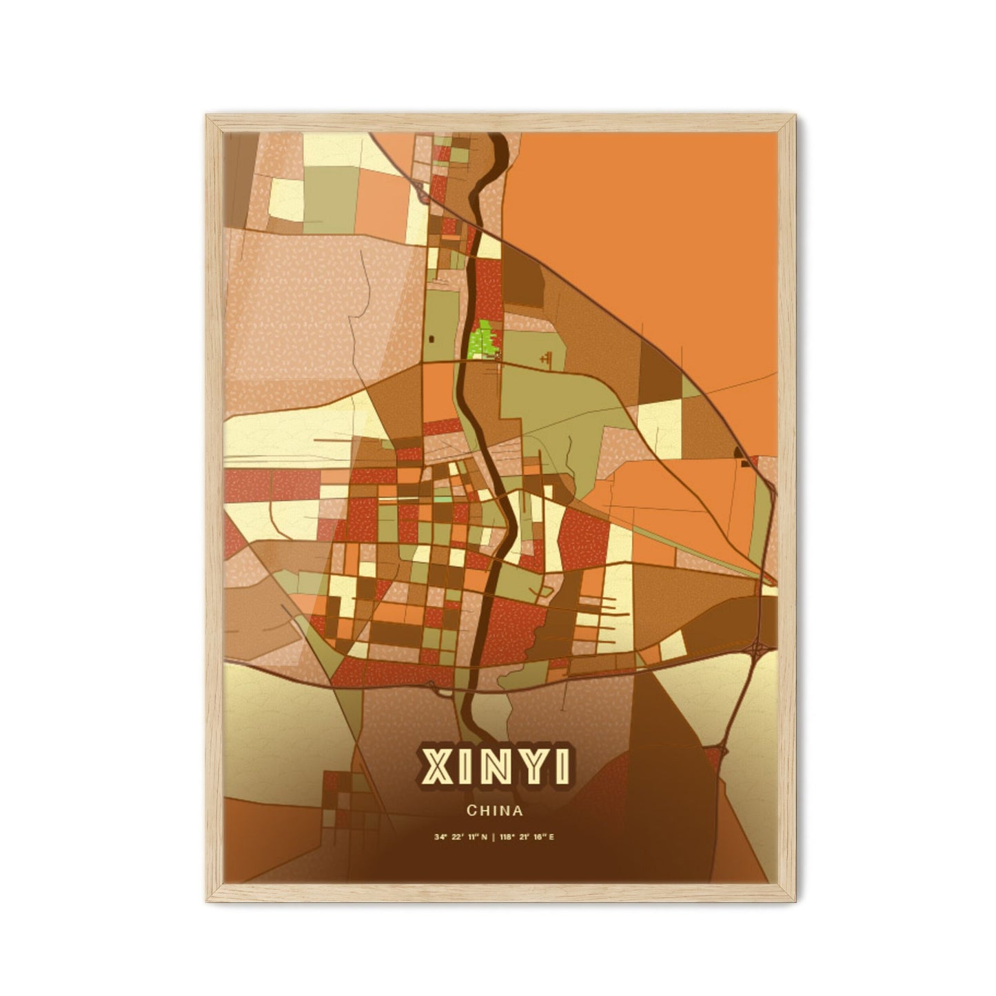 Colorful XINYI CHINA Fine Art Map Farmhouse