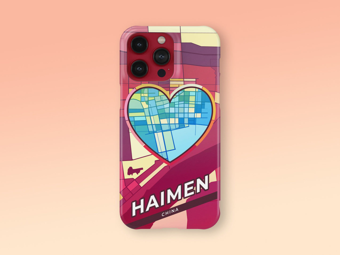 Haimen China slim phone case with colorful icon. Birthday, wedding or housewarming gift. Couple match cases. 2