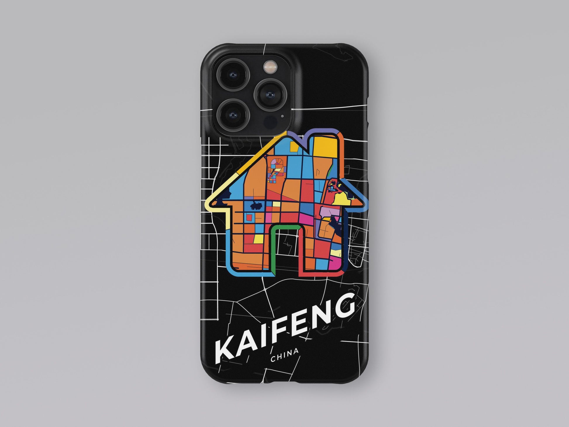 Kaifeng China slim phone case with colorful icon. Birthday, wedding or housewarming gift. Couple match cases. 3