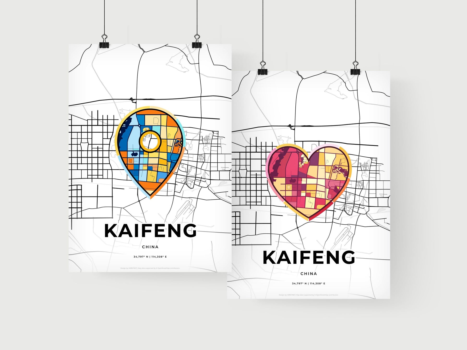 Kaifeng China art print for couples