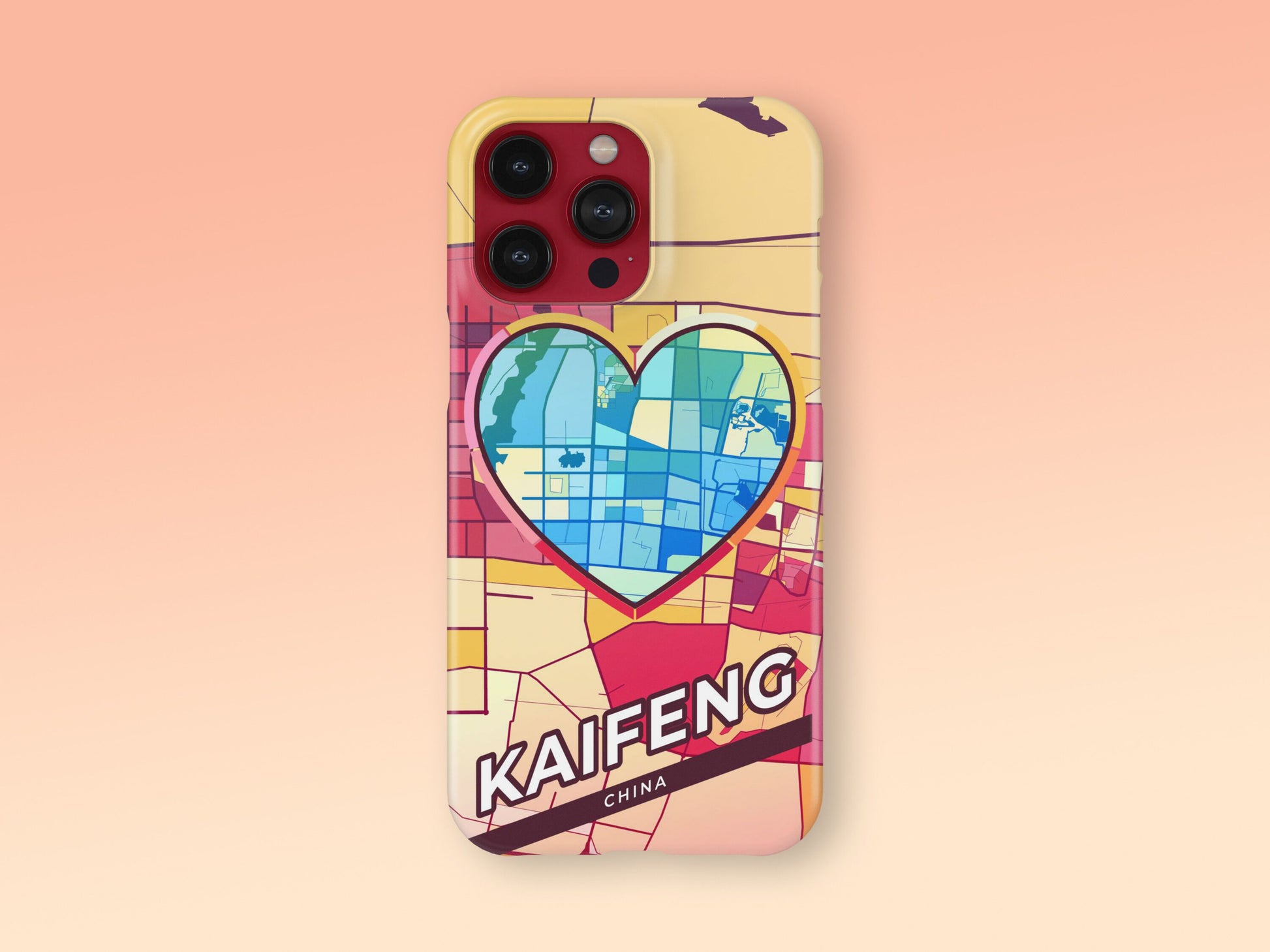 Kaifeng China slim phone case with colorful icon. Birthday, wedding or housewarming gift. Couple match cases. 2