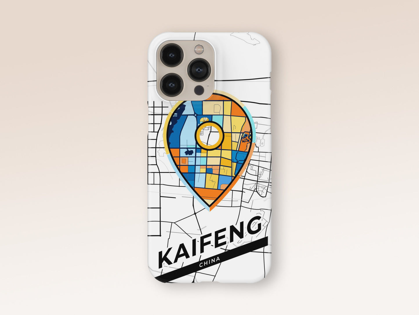 Kaifeng China slim phone case with colorful icon. Birthday, wedding or housewarming gift. Couple match cases. 1