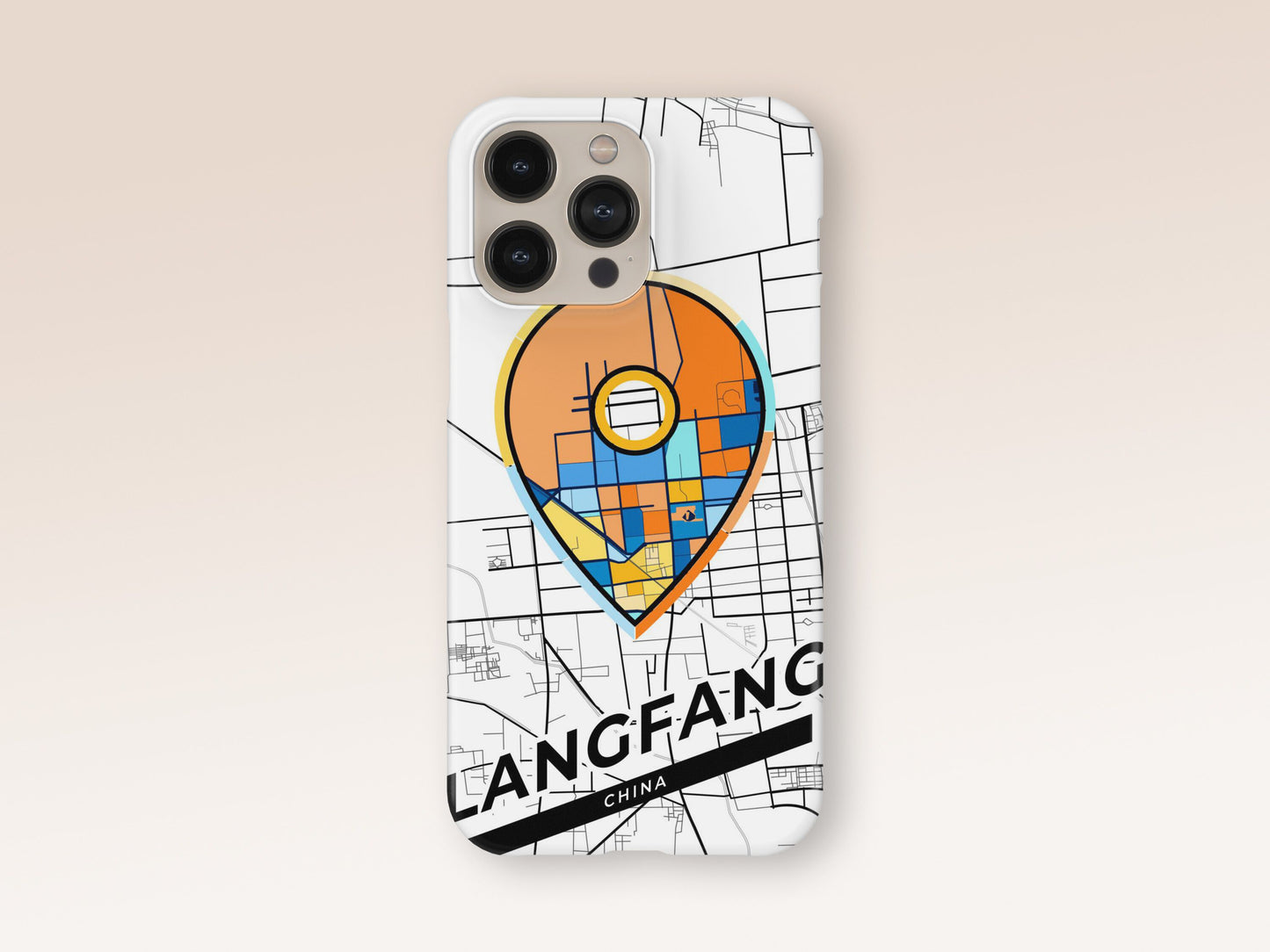 Langfang China slim phone case with colorful icon. Birthday, wedding or housewarming gift. Couple match cases. 1