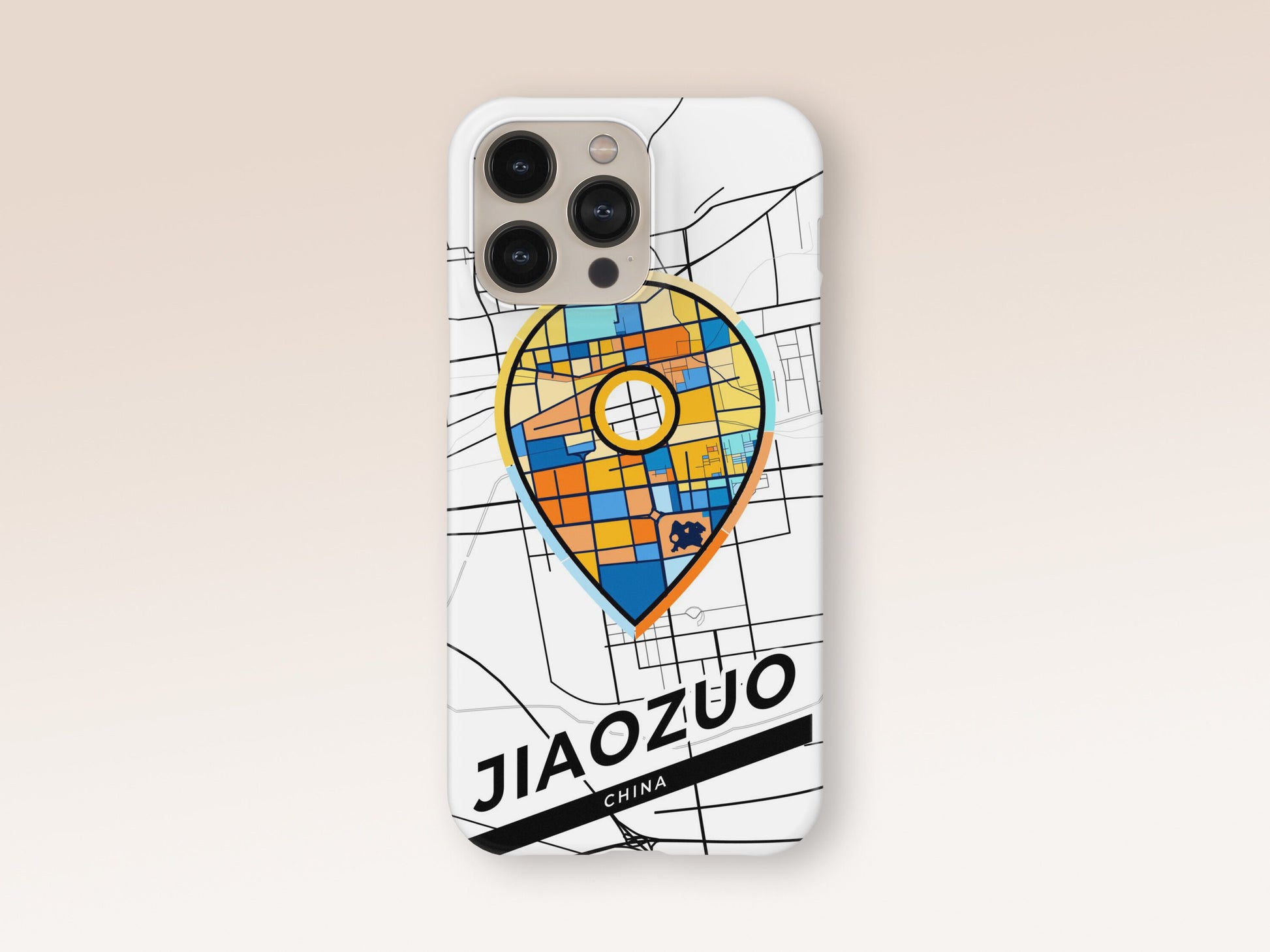 Jiaozuo China slim phone case with colorful icon. Birthday, wedding or housewarming gift. Couple match cases. 1