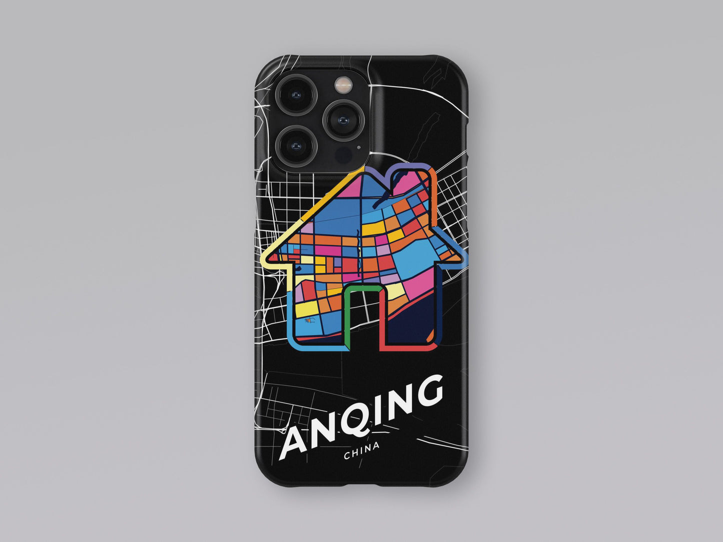 Anqing China slim phone case with colorful icon. Birthday, wedding or housewarming gift. Couple match cases. 3