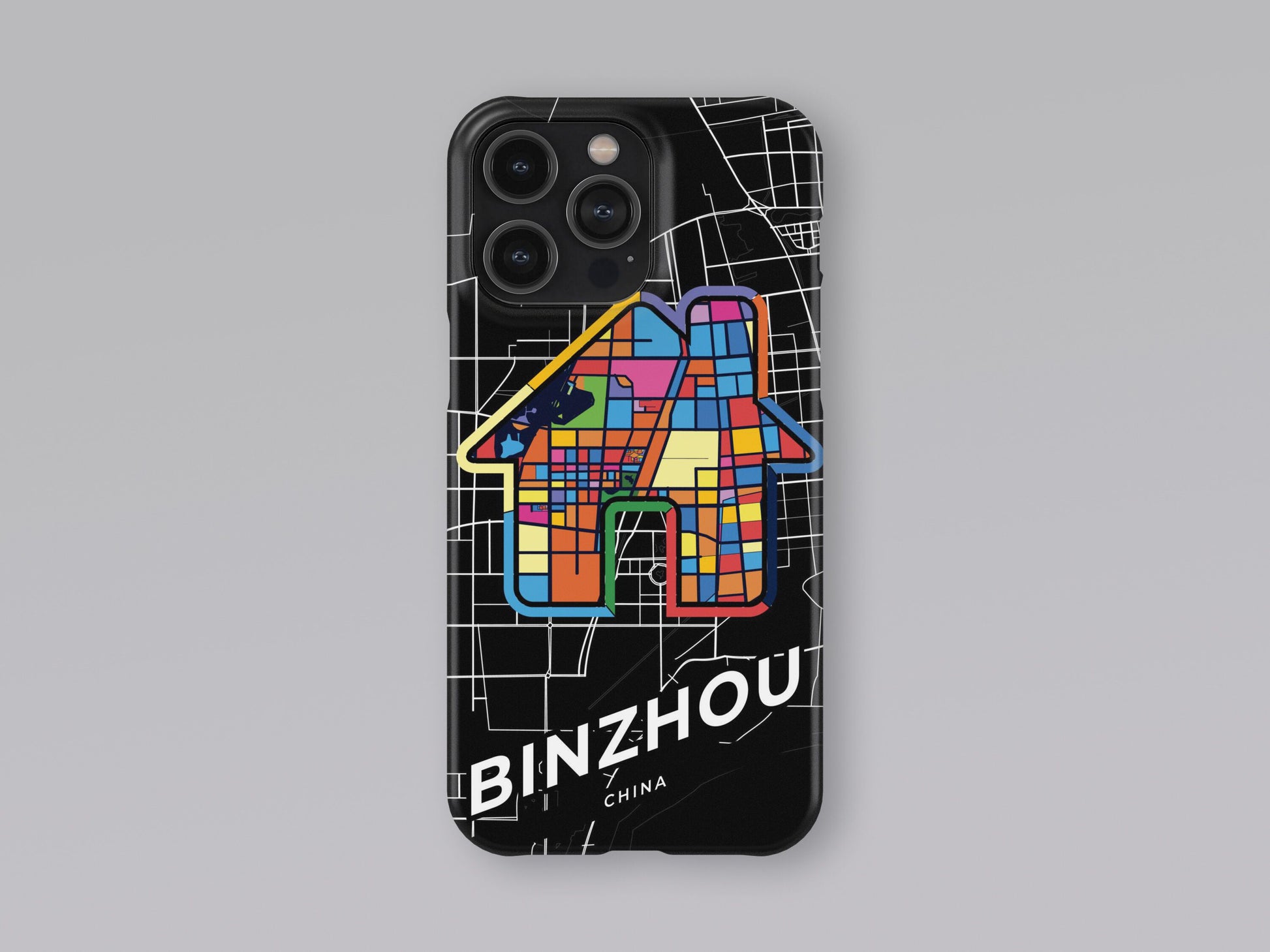 Binzhou China slim phone case with colorful icon. Birthday, wedding or housewarming gift. Couple match cases. 3