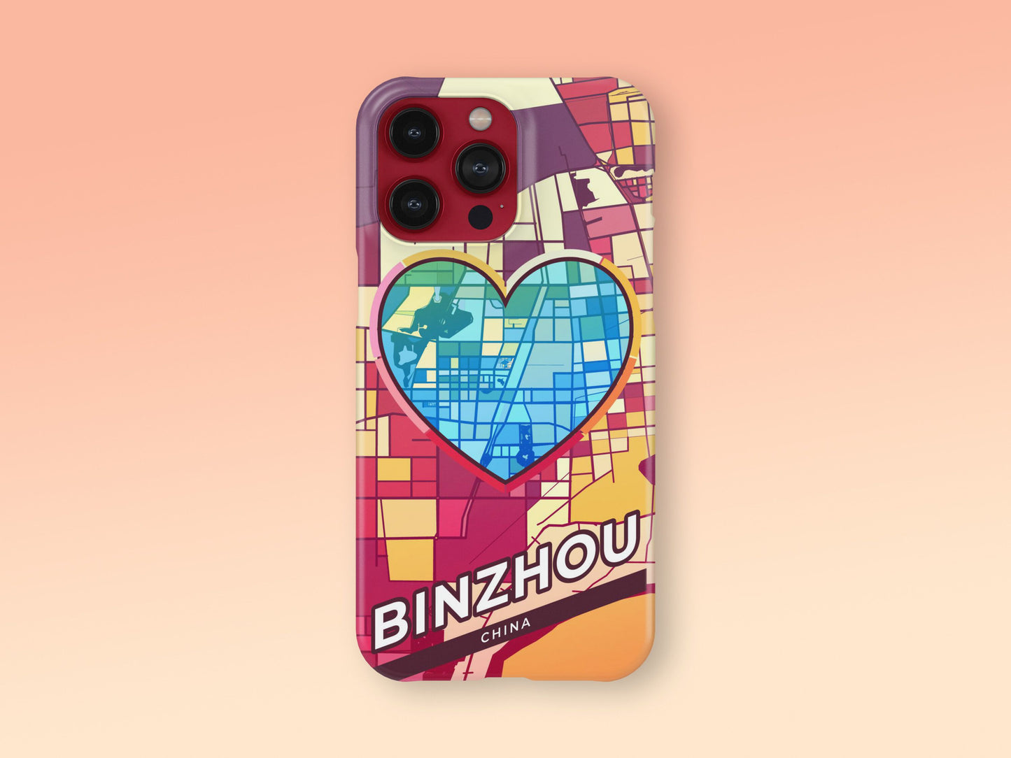 Binzhou China slim phone case with colorful icon. Birthday, wedding or housewarming gift. Couple match cases. 2