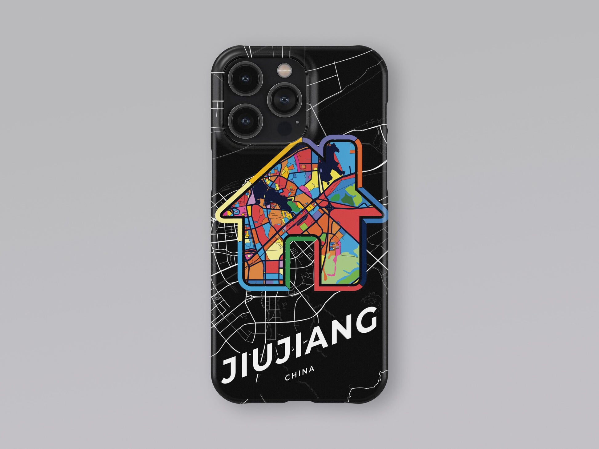 Jiujiang China slim phone case with colorful icon. Birthday, wedding or housewarming gift. Couple match cases. 3