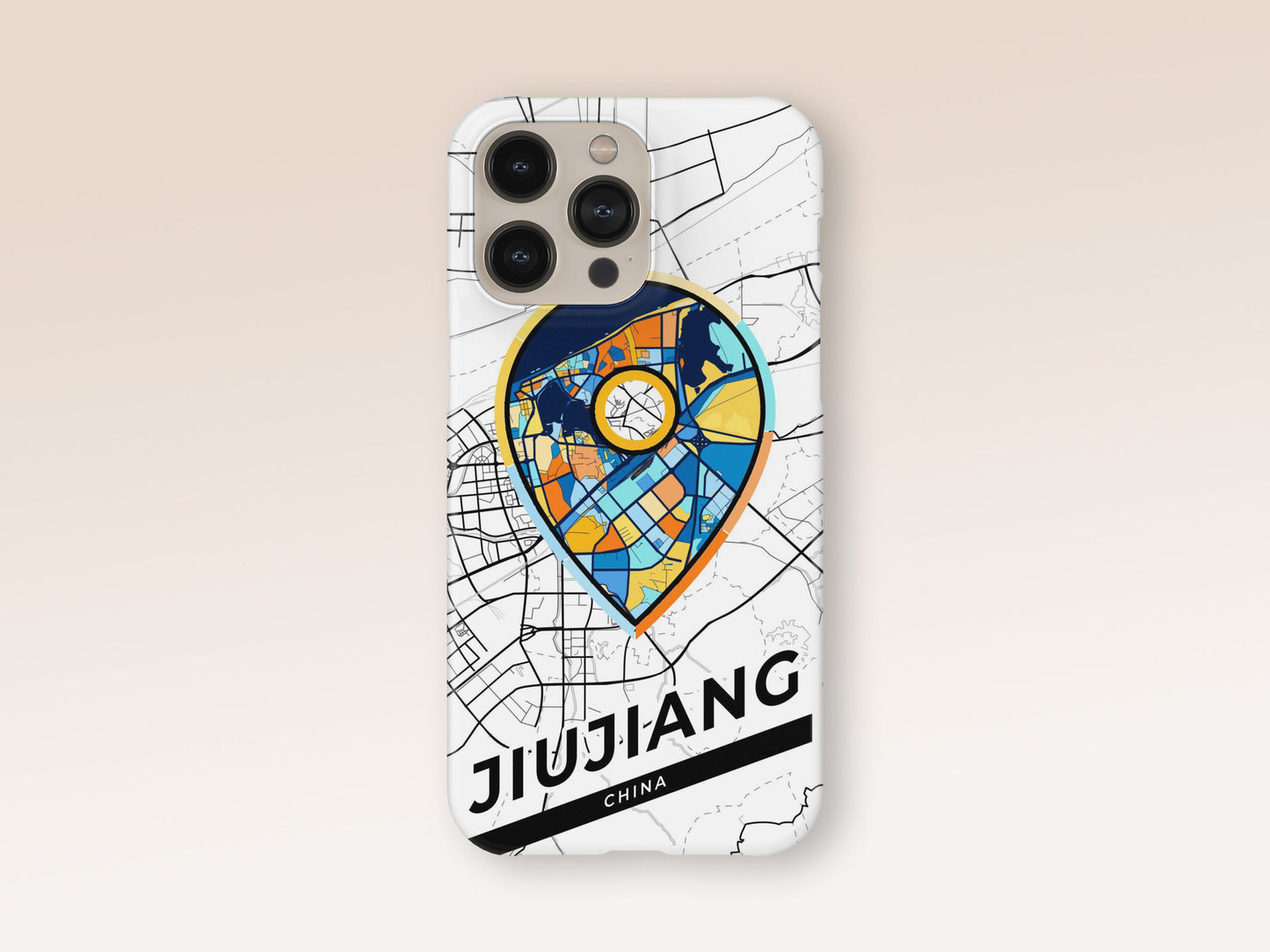 Jiujiang China slim phone case with colorful icon. Birthday, wedding or housewarming gift. Couple match cases. 1