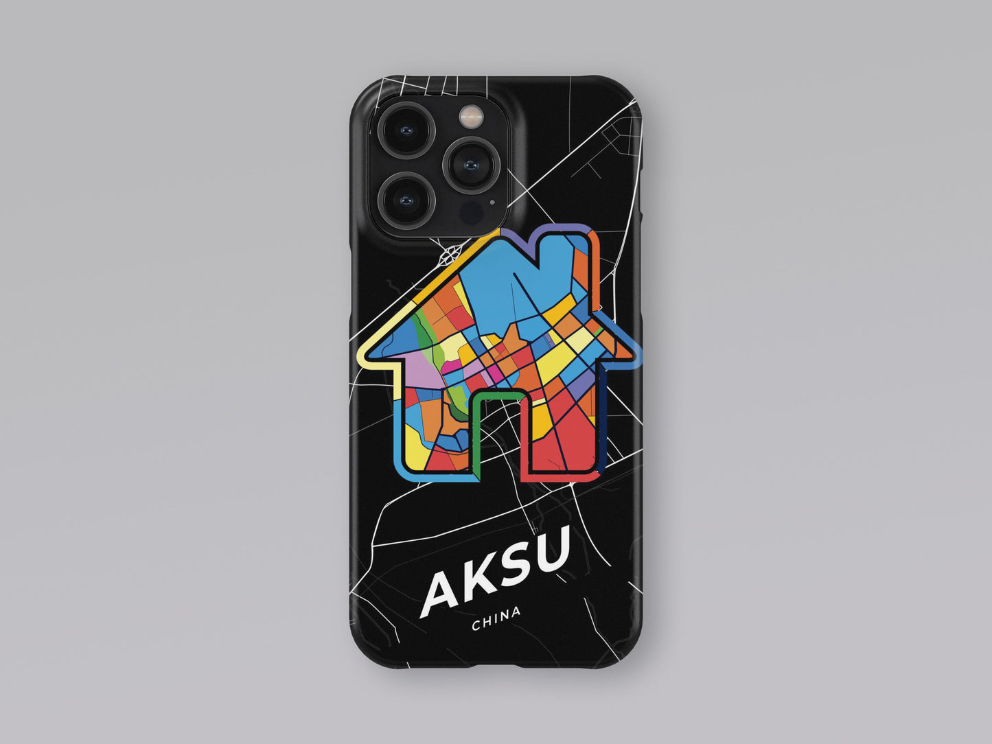 Aksu China slim phone case with colorful icon. Birthday, wedding or housewarming gift. Couple match cases. 3