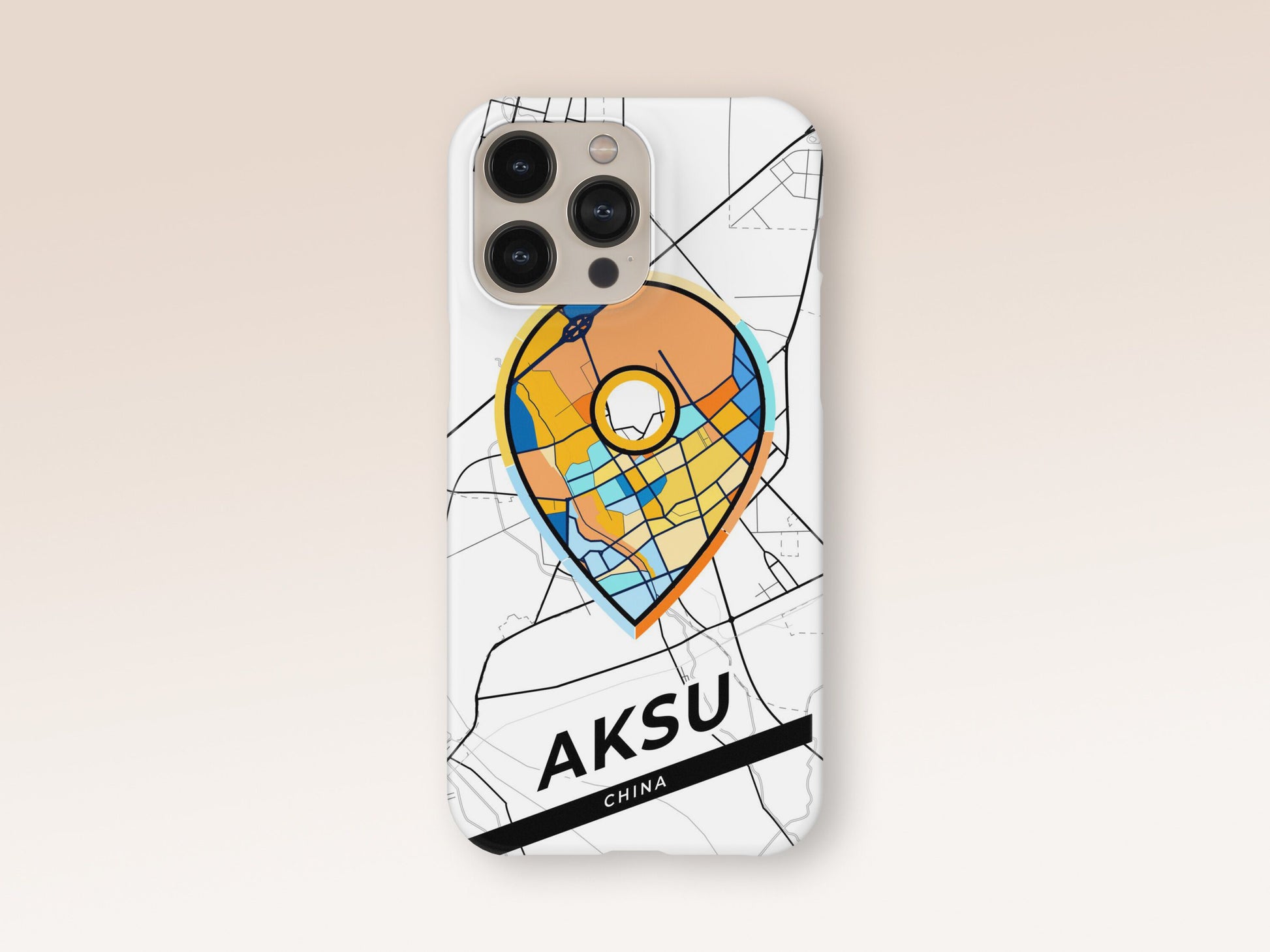 Aksu China slim phone case with colorful icon. Birthday, wedding or housewarming gift. Couple match cases. 1
