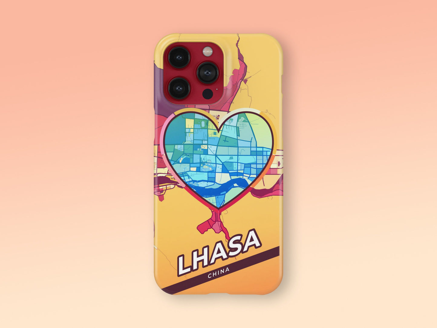 Lhasa China slim phone case with colorful icon. Birthday, wedding or housewarming gift. Couple match cases. 2