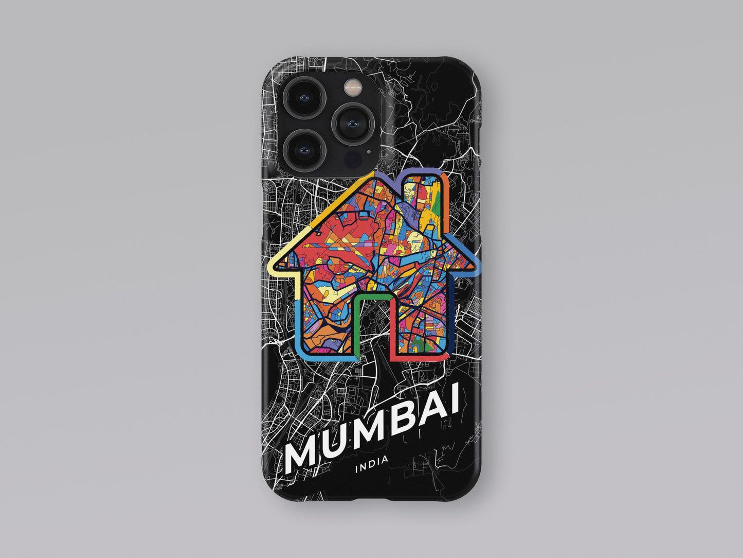 Mumbai India slim phone case with colorful icon 3