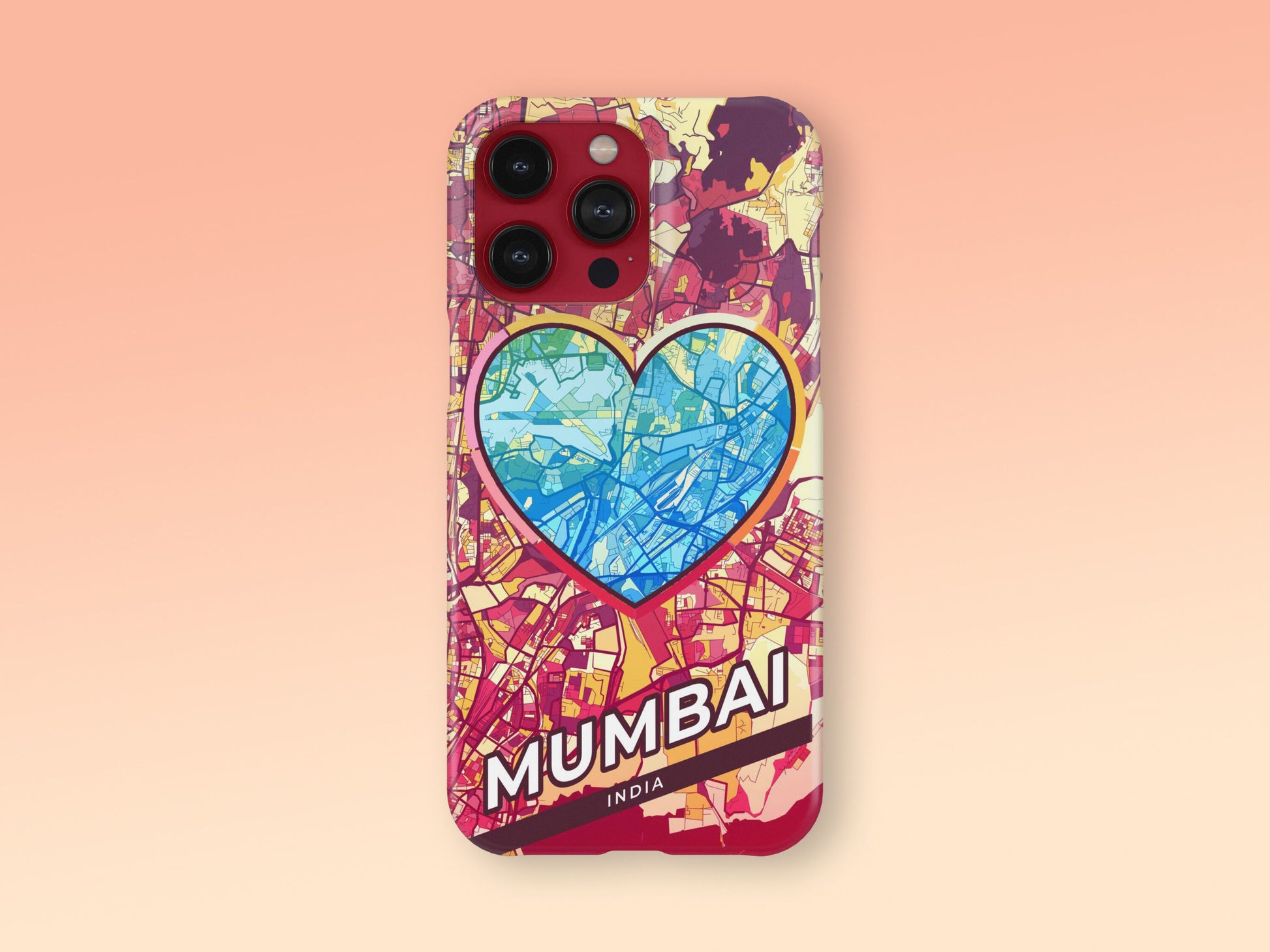 Mumbai India slim phone case with colorful icon 2