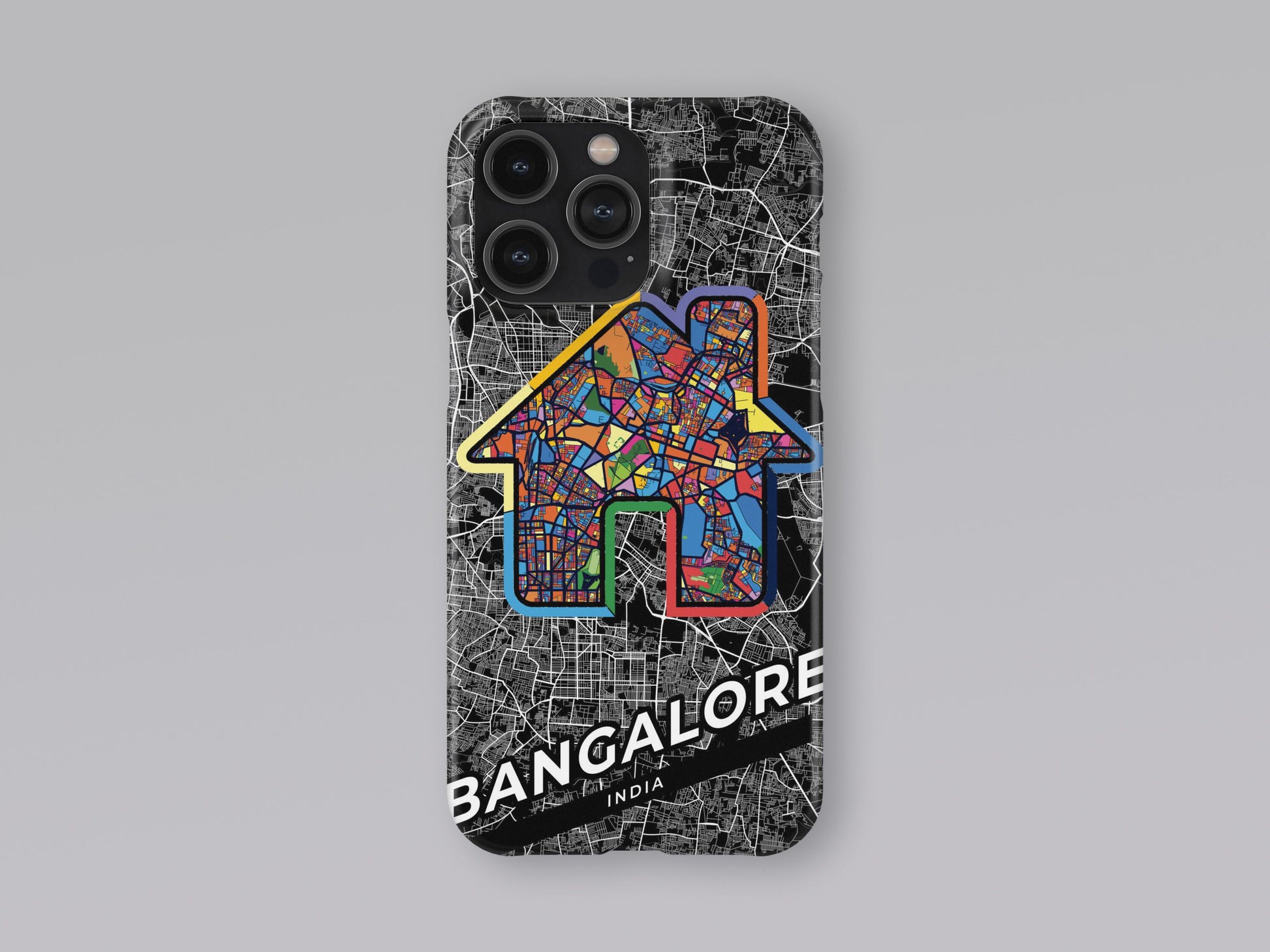 Bangalore India slim phone case with colorful icon. Birthday, wedding or housewarming gift. Couple match cases. 3