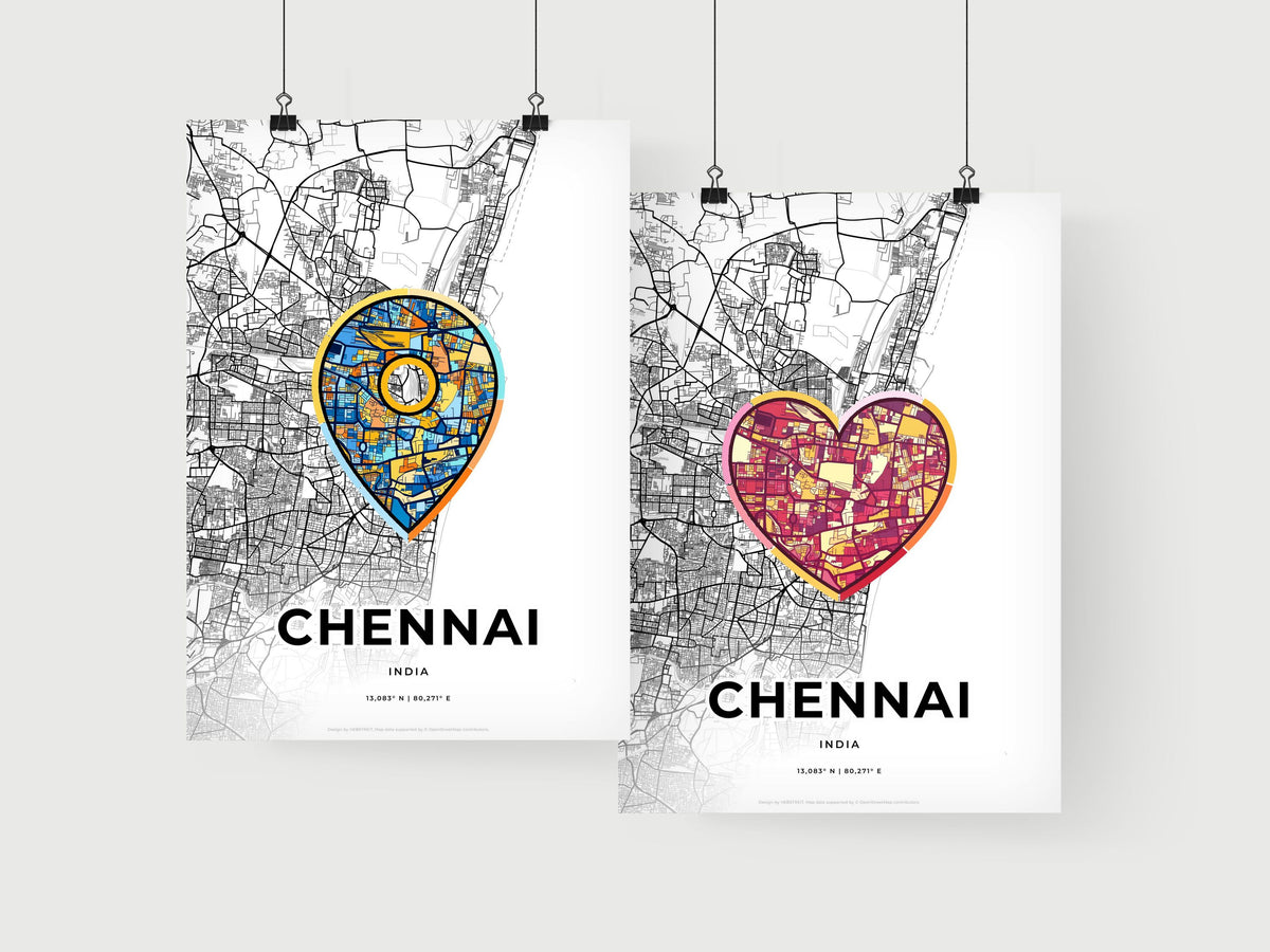 Chennai India art print for couples