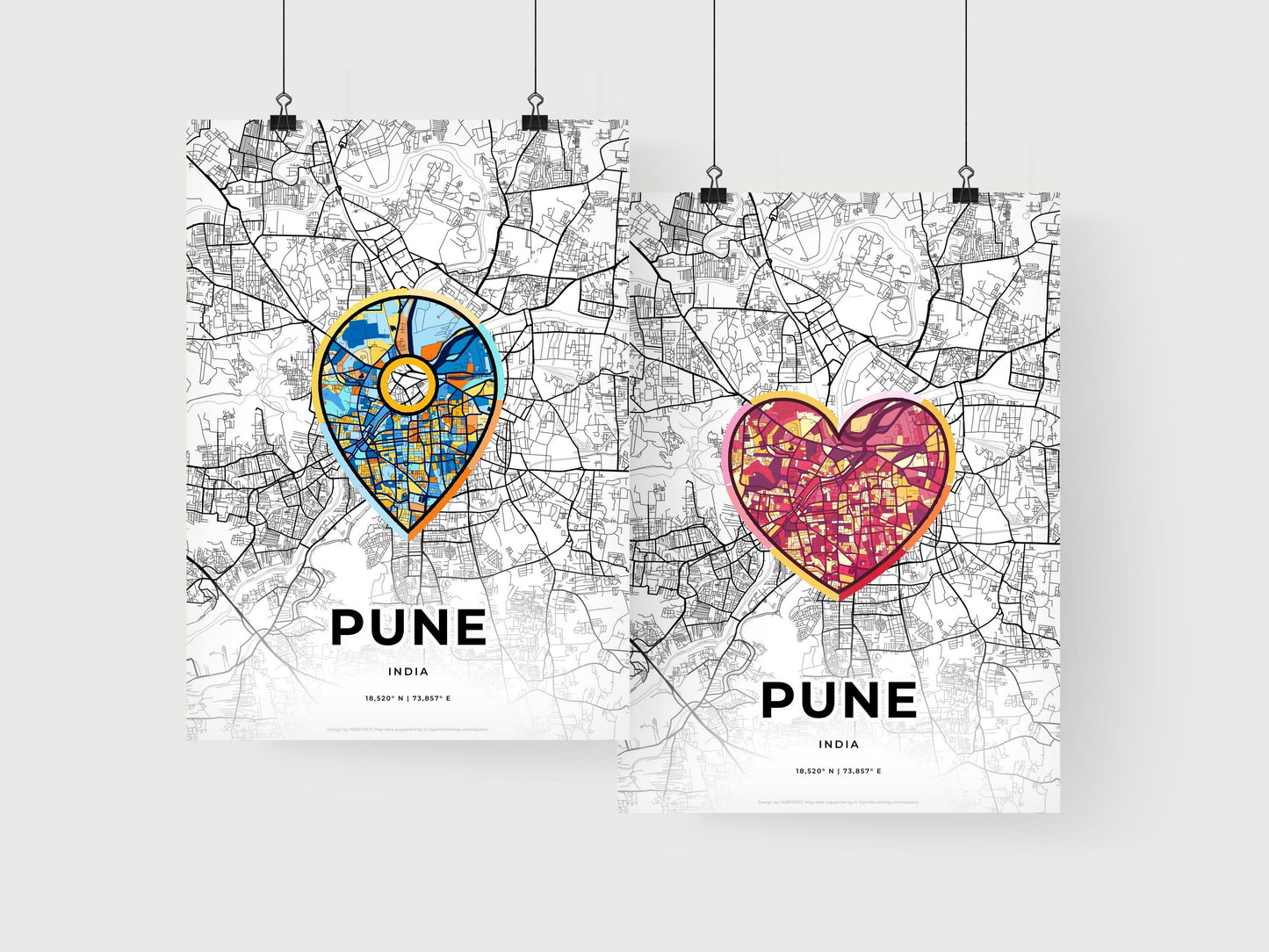 Pune India art print for couples