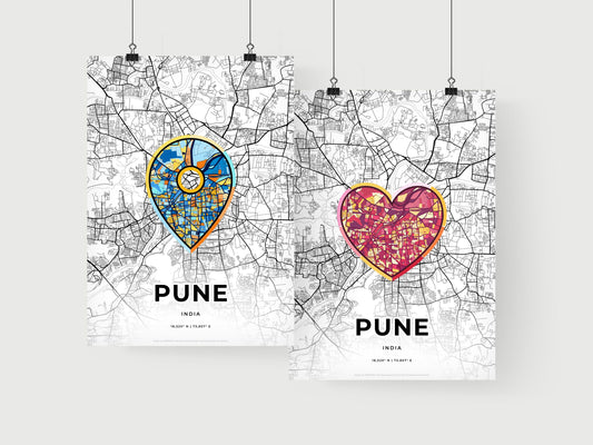 Pune India art print for couples