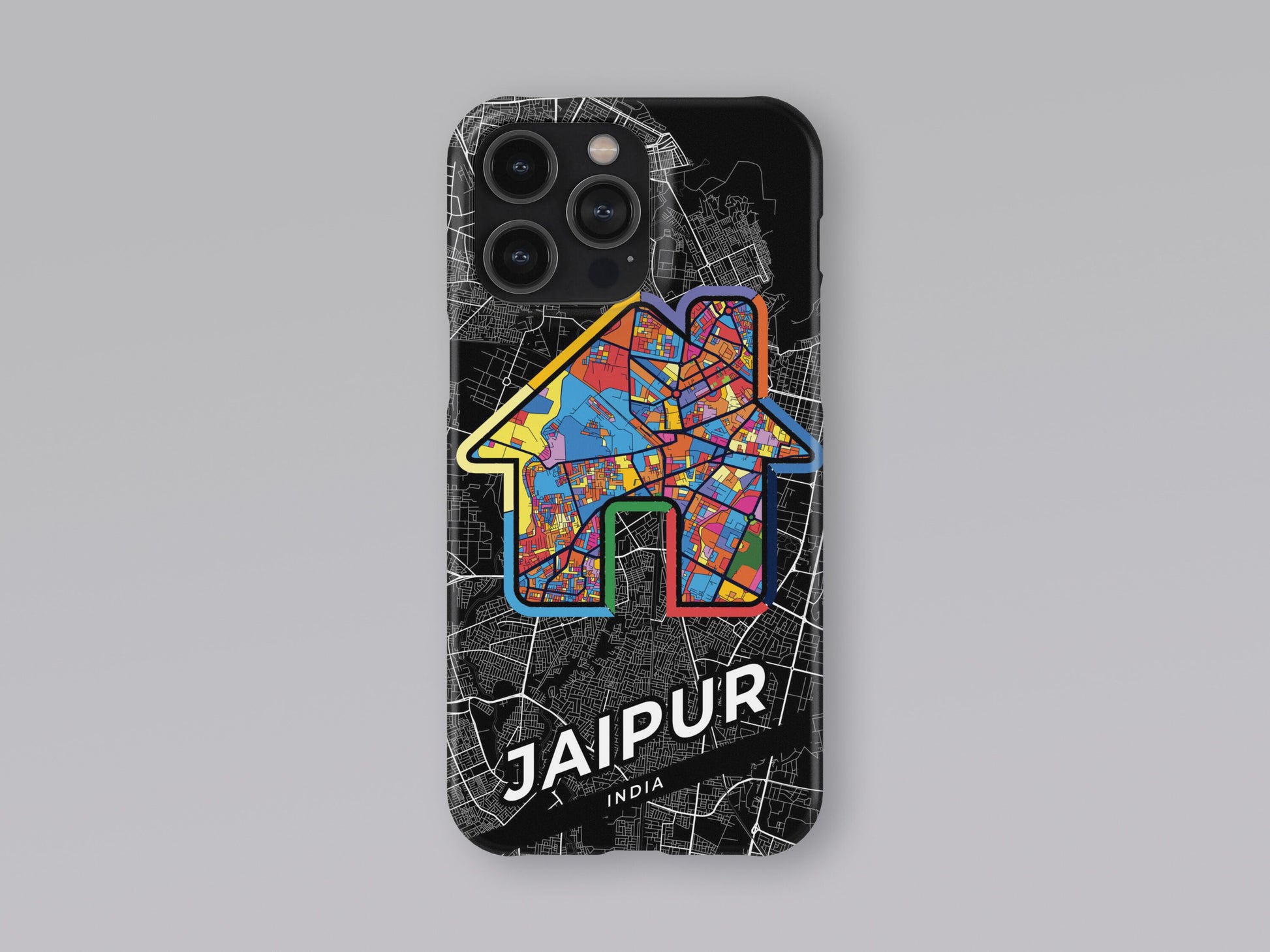 Jaipur India slim phone case with colorful icon. Birthday, wedding or housewarming gift. Couple match cases. 3