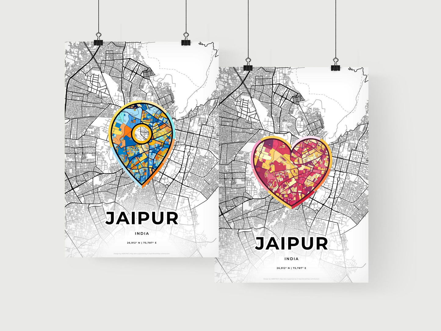 Jaipur India art print for couples