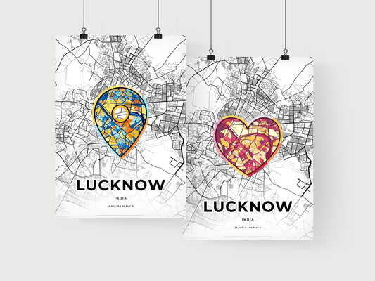Lucknow India art print for couples