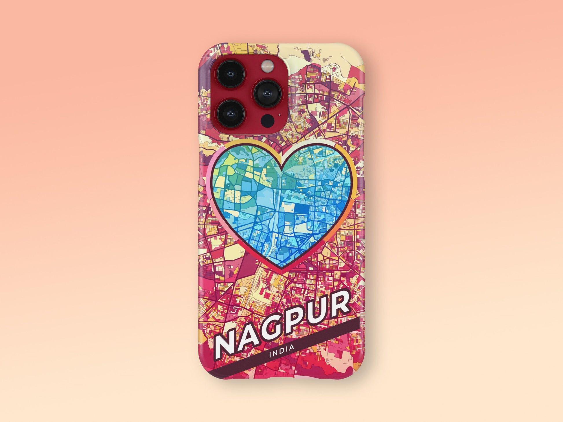 Nagpur India slim phone case with colorful icon 2