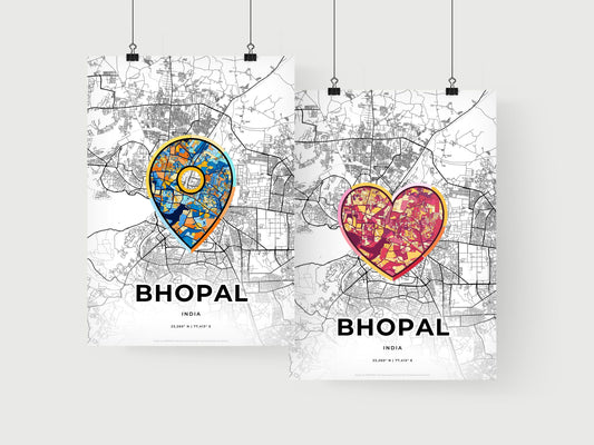 Bhopal India art print for couples