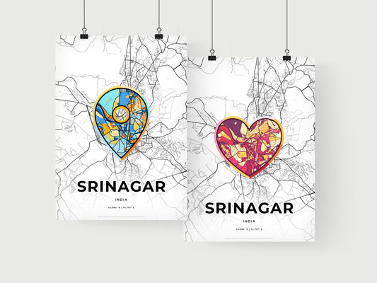 Srinagar India art print for couples