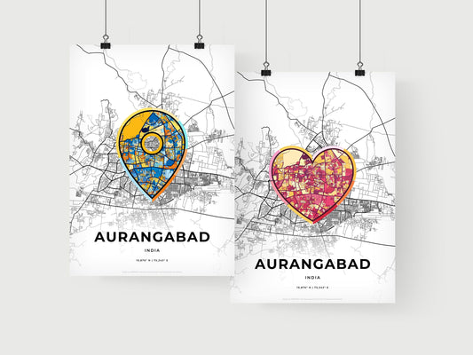 Aurangabad India art print for couples